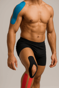 Strap de couleur utilisé en K-Taping pour récupération et performance sportive